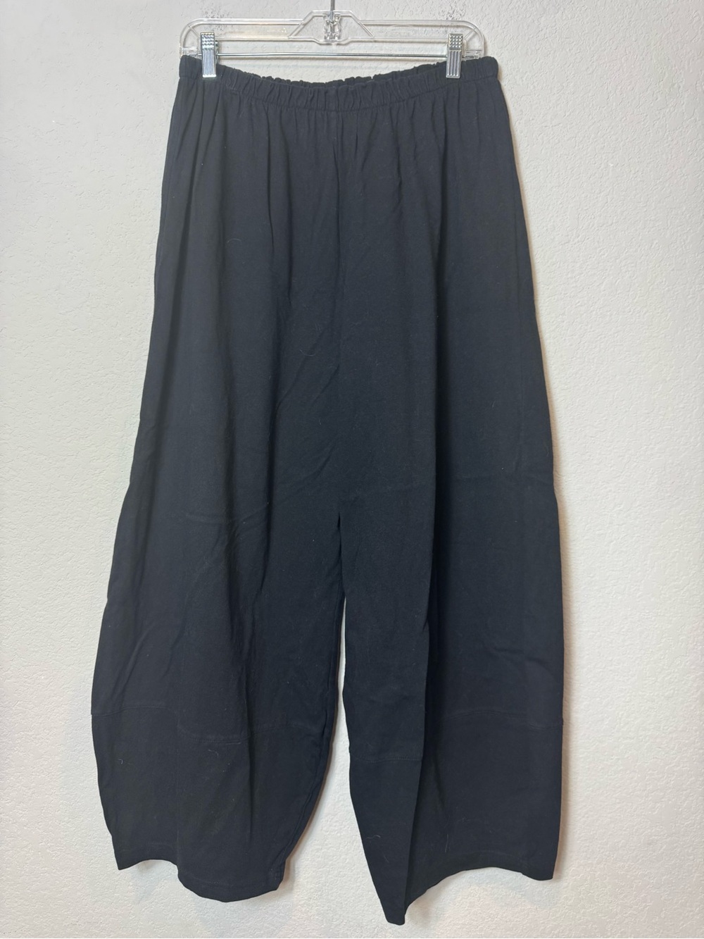 Bryn Walker 100% Cotton Black Elastic-Waist Wide-Leg Pants Baggy Women’s XL